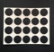 20 Black Self Adhesive Stick on Screw Hole Cap/Covers 13mm