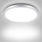 PADMA 18W LED Deckenlampe Badezimmer Wasserdicht IP44 Modern Silber Ultradünn Deckenleuchte Bad 6000K Kaltweiß Chrom für Wohnzimmer Schlafzimmer Küche Flur Büro