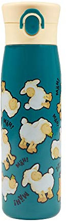 SIGIKID 25096 Edelstahl-Isolierflasche Schafe OnTour Trinkflasche Mädchen und Jungen Accessoires empfohlen ab 3 Jahren blau 420ml