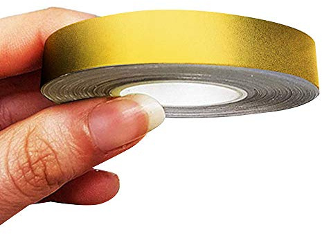 4R Quattroerre.it 10492 - Strisce adesive per auto, colore: oro, 10 mm x 10 mt