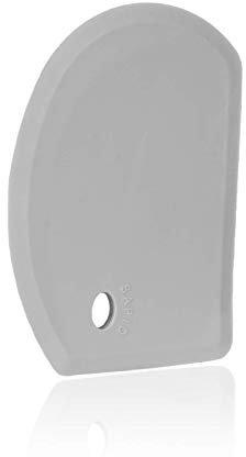 Sapid Flexible Curved Edge Silicone Bowl Scraper(5.98x4.3), Food Grade Dough Scraper for Baking Sourdough Bread, Cake, Multipurpose Kitchen Dish Scrapers, Easy to Clean (1, Gray)
