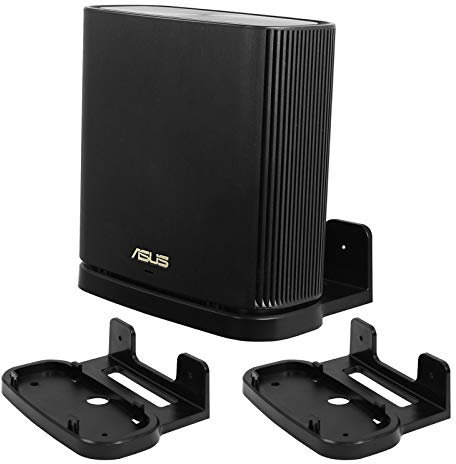 Huafly BECEMURU Wandhalterung Ständer Halter, Stabilität ABS Wandhalterung Schutzhalter Ständer Router Guard für ASUS ZenWiFi AC/AX Whole-Home Tri-Band Mesh WiFi 6 System (CT8/XT8) (schwarz, 2 Stück)