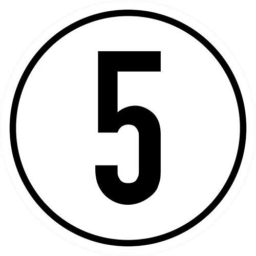 Aufkleber Geschwindigkeits-Schild 5 km/h Folie gemäß StVZO § 58 | Ø5-30cm Made in Germany, Größe: Ø20 cm