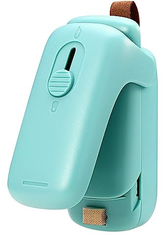 Brifit Mini Bag Sealer, Handheld Kitchen Heat Sealer, Portable Sealer & Cutter, 2 in 1 Bag Sealing Machine for Plastic Bags Foods Storage, Snack Fruits Cookies Fresh (Battery Included)