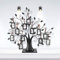 【𝐏𝐫𝐨𝐦𝐨𝐭𝐢𝐨𝐧 𝐝𝐞 𝐏â𝐪𝐮𝐞𝐬】 Cadre Photo Arbre généalogique, 2.52 * 1.81in Photos Cadre Affichage Arbre Famille Photo Affichage Arbre décor à la(Large, with 12 6.4 * 4.6cm Photo Frames)
