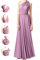 Unendlichkeitskleid für Damen, Brautjungfern, Hochzeitsgäste, Übergröße, Wickelkleid, lang, Maxi, wandelbar, vielseitig tragbar, Malvenfarben, Einheitsgröße