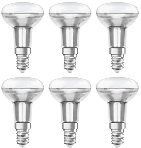 NCC-Licht 6 x LED Leuchtmittel Glas Reflektor R50 4,3W = 60W E14 345lm warmweiß 2700K 36°