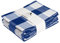Asquare Juego de 4 paños de cocina de algodón, 50 x 70 cm, color azul y blanco, 220 g/m²