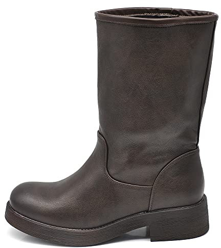 IF FASHION Stivali Stivaletti Scarpe Biker Motociclista da Donna 885 testa di moro N.38