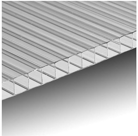 Placa policarbonato alveolar grosor 10 mm 100 x 105 cm transparente