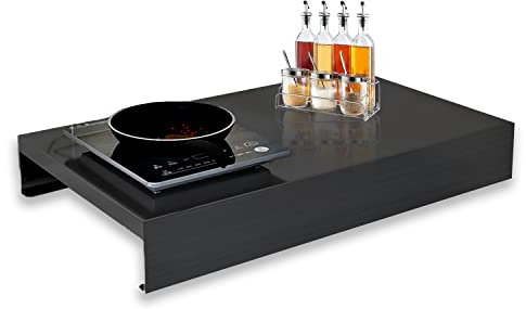 KUZRZNH Schneidebrett Rostfreier Stahl Abdeckung für Gasherd, 60x54x7cm—Dicke1mm Herd Abdeckplatte Schneidebretter Schwarz Herdabdeckplatten, Küchenbrett zum Schneiden von Gemüse oder Obst