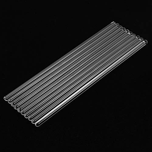ULTECHNOVO 10 Stk Glasstab glasrührstab Hitzebeständiger Rührstab Rührstäbe Rührstäbchen für Cocktailgetränke Rührstäbchen aus Glas Borosilikatglasstäbe Kaffee Rührgerät Wiederverwendbar