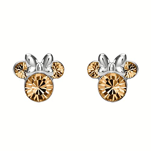 Disney Minnie Mouse Sterling Silver June Birthstone Earrings
