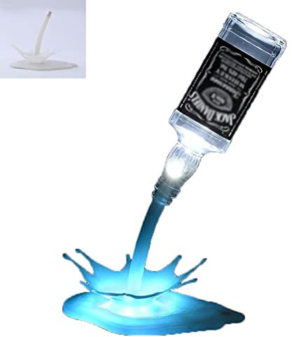 Versare Lampada da Vino 3D LED USB 7 Colori, Lampada da Vino Touch Interruttore Touch Bottiglia di Alimentazione Barra per La Festa della Festa Night Night Light,Bianca