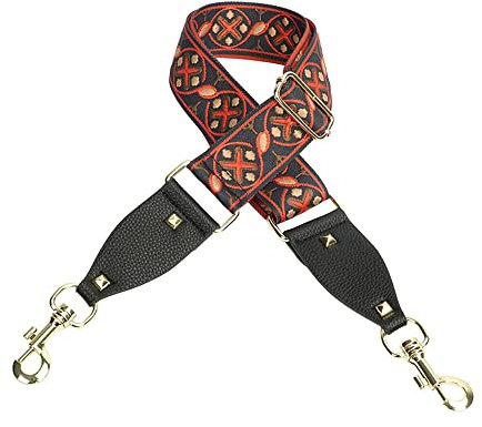 MOISTRI Geldbörse Riemen für Handtaschen Geldbörse Riemen Ersatz Umhängetasche Gitarrengurt für Geldbörsen Umhängetasche Goldener Verschluss Orientalischer Stil 02