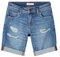 NAME IT Boy Jeansshorts Slim Fit Long, Farbe:Blau, Größe:116, Bluedestroyed