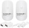 Ubiquiti AirMAX NanoStation 5AC LOCO - Kit di 2 unità preconfigurato al 100% come bridge wireless di rete per comunicazioni wireless a lunga distanza, Plug & Play, nessuna configurazione necessaria