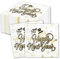 HOWAF 40 Stück Servietten Silvester, Happy New Year Servietten Silvester Servietten 2025, Neujahr Papierservietten Tissue Silvester Tischdeko für Neujahr Deko, Silvester Deko 2025, 33x33 cm, Weißgold