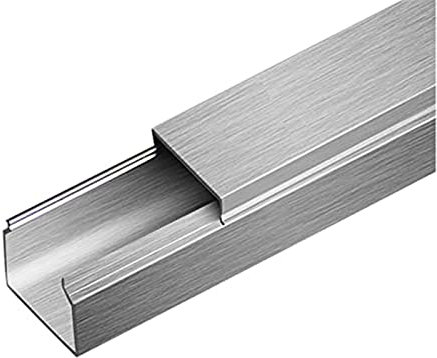 LuminescentDream Copertura per Cavi da Pavimento in Lega di Alluminio,Canalina passacavi da Pavimento,Protezione per Cavo a Pavimento Autoadesiva,Riordino per Cavi Elettrici,Lunghezza 1 m