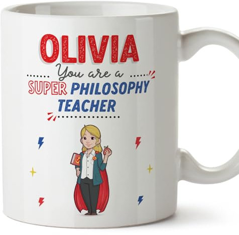 Mugffins Tassen Personalisierten für PHILOSOPHIELEHRERIN Frau - Auf Englisch - You are Super! - 11 oz / 330 ml - Individuell Anpassbar Geschenk Mitarbeiter