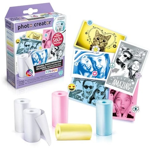 Canal Toys Appareil Photo Instantané-Kit de Recharge avec Papiers Spéciaux de Couleur-CLK 016, Blanc