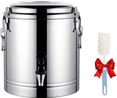 ANSNOW Dispensador de Agua Caliente Aislado para Té, 10L/20L/30L, Termo de Té, Cubo de Hielo, Calentadores de Bebidas, Dispensador de Bebidas, Urna de Acero Inoxidable para Agua de Café, Adecuado pa