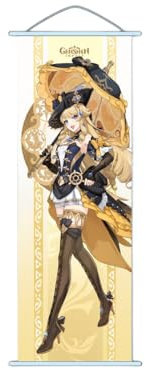 1PC Genshin Impact Fontaine Poster Wandbehang geschmiedet Tuch Malerei Dekor Wohnzimmer (Navia)