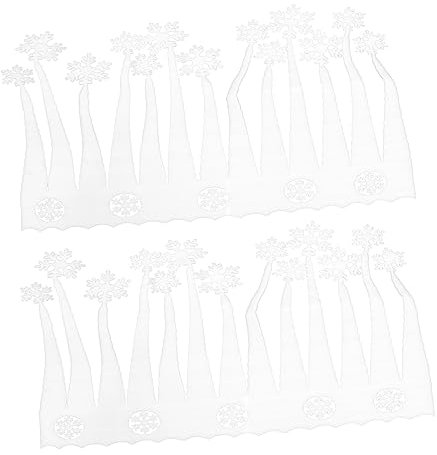 DECHOUS 2blätter Schneeflocken Fensterdeko Künstliche Eiszapfen-perlbaumwolle Weihnachtsdekoration Für Drinnen Stereoskopische Schneeflocken-eiszapfen-Ornamente Schneeszenen-Layout Für Fen