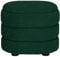 URBNLIVING Soft Velvet Ottoman Storage Pouffe Footstool Dressing Vanity Chair (Green, Oval)