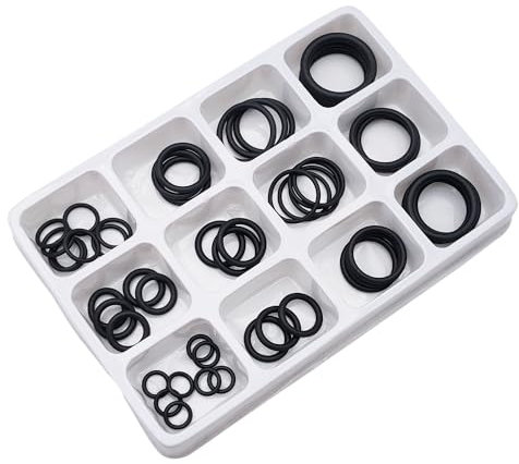 O-Ringe aus Gummi, 50 Stück, 12 verschiedene Größen, für Hydraulik, Motoren, Klimaanlage, Autos, O-Ring-Dichtungsset, hochwertig, schwarz