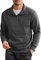 COOFANDY Herren Pullover mit Reißverschluss Waffel Casual Pullover Ohne Kapuze Winter Herren mit Taschen Dunkelgrau XXL