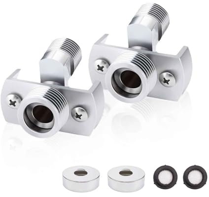 KLEHOPE Esquina Tornillo Excéntrico, 2 Piezas Adaptador Grifo Ducha, Adaptador para Grifo Ducha Largo Ajustable, para Ajustar la Válvula Agua y Resolver el Problema Fugas
