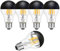 KOOYWAN A19 LED Kopfspiegel black Filament Lampe A60 E27 Schwarz Filament Lampe 6 Watt 2700K 5stk
