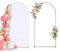 2M Hochzeit Bogen Stehen und Hintergrund Abdeckung Set, Metall Gold Bogen, Spandex Bogen Abdeckung, für Geburtstagsparty, Baby-Dusche, Graduation Party, Dekoration