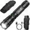 UltraFire Taktische Taschenlampe mit Holster für Dienstgürtel, 1000 Lumen Polizei Taschenlampe mit Gürtelholster, Wiederaufladbare Law Enforcement Taschenlampe, 3 Modi Sicherheits Taschenlampen WF-501