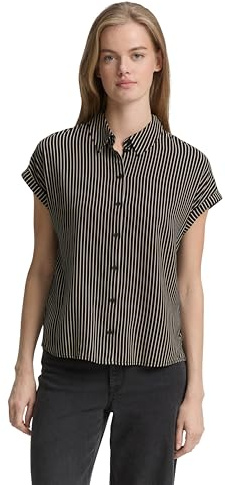 Tom Tailor Denim Damen Kurzarm-Bluse mit Muster
