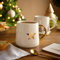 New Beautiful Star Speckled Gold Ceramic Mug with Stylish Gold Handle Tea Coffee Cup X-Mas Gift for Tea Coffee Lovers Drinking Cup - M1