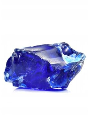 Glassteine Deko aus Recyceltem Glas Blau 10kg - Glasnuggets Groß 5-10 cm - Dekosteine für Vasen und Blumentöpfe - Terrarium & Aquarium Steine - Gartensteine für Innen & Außen (Blau, 10kg)