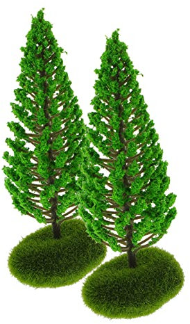 DIYEAH 2stücke Miniatur Straße Bäume Modell Landschaft Landschaft Basierend Straße Bäume Für DIY Mini-sandtisch Dekoration Und Modellbau Zubehör