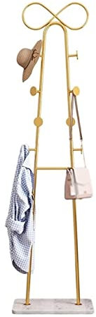 SQMGFA Porte-Manteau Porte-Manteau Moderne sur Pied Porte-Manteau sur Pied Porte-vêtements avec nœud en métal en Fer forgé Cintre pour vêtements de ménage (Bleu : Bronze Taille : 180 * 45cm) (