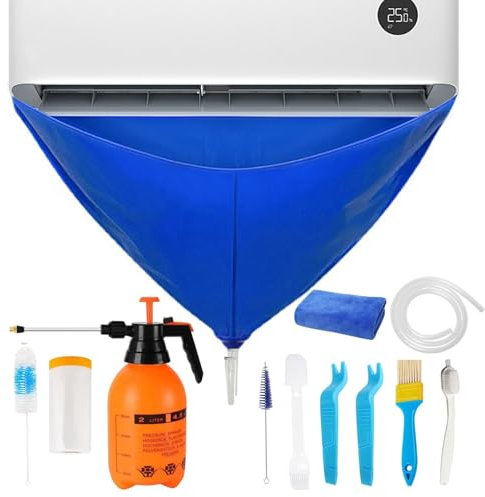Split Reinigungsset Für Klimaanlagen Schutzhülle Zur Reinigung Der Inneneinheiten Von Klimaanlagen, Wasserdichte PVC Reinigungshülle Reinigungsbeutel Für Klimaanlage 130 X 65 Cm