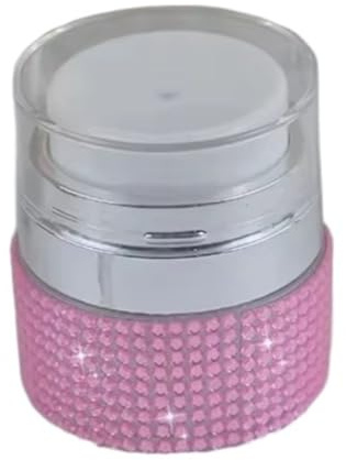 Vacuum Press Pump Bottle,Empty Cosmetic Jars, Acrylic Cream Container for Travel and Home(Pink)