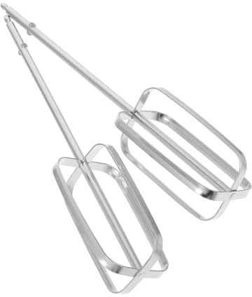 Handmixer Aufsätze Edelstahl 2 Stück, 4 Konfigurationen für Mixer | Elektrische Handrührgeräte und Elektrischem Handmixer, Silber, Food Safe, Kompatibel