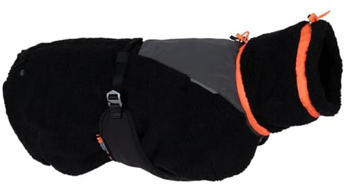 Non-Stop Dogwear Trekking-Fleecejacke, Schwarz/Orange (30)