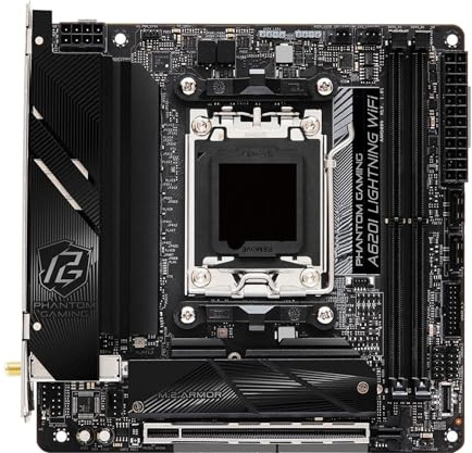 Schede madri Fit For ASROCK A620I Lightning WiFi Mini-ITX Presa scheda madre AM5 AMD A620 DDR5 128GB M.2 Supporto Ryzen 5 7400F 7 7700 Cpu