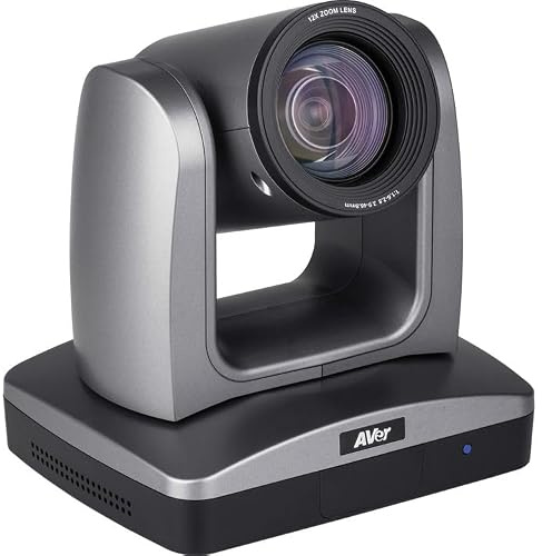 AVerMedia PTZ310 Video Conferencing & Live Streaming Camera – FullHD PTZ Camera, 12x Zoom, 60FPS, Smart Frame, Motion Control, Auto FOV, USB 3.1, Built in Mic, Remote Control (Renewed)