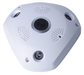 Terryshop74® IP Camera vrcam vr3d-2 360 ° Fish Eye Infrared Stores on MicroSD (Not Included)