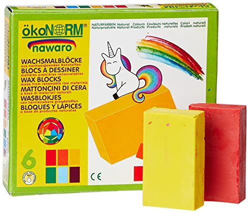 ökoNORM (Nawaro Wachsblöcke Einhorn 6 Farben Pack, variiert, Einheitsgröße