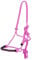 USG 15050024 Knotenhalfter, umflochtener Nasenriemen mit Glitzersteinchen, Pink, Shetty/Pony