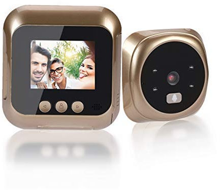 Sonew Intelligent Doorbell,2.4 Inches HD LED Smart Home Peephole Viewer Digital Visual Doorbell with 135 Degrees Wide Angle/IR/Night Vision for House/Office/apartment/Hotel
